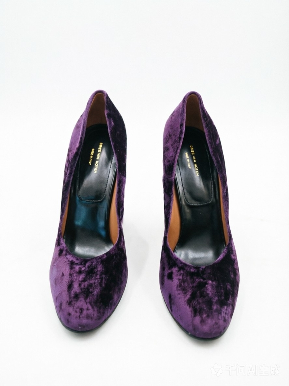 Dries Van Noten Velvet Purple Pumps